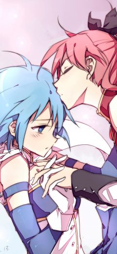 Iphonexpapers Com Iphone X Wallpaper Ar27 Anime Girl Kiss Cute Art Drawing