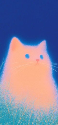Art Cat Flare Neon Butterfly Dreamy Pastel