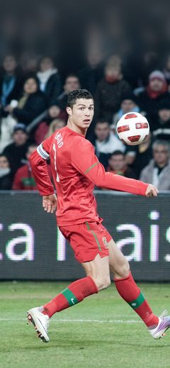 Ppl Cristiano Ronaldo Portugal Soccer Football Athlete Stadium Action Red Sports