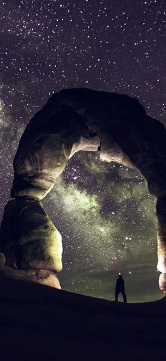 Night Sky Mountain Star Space Nature