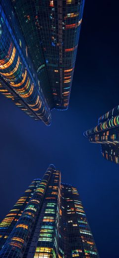 Building Tower Night Architecture City Nature Blue