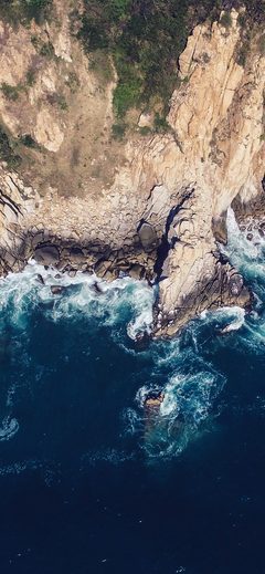 Island Sea Blue Mountain Wave Nature