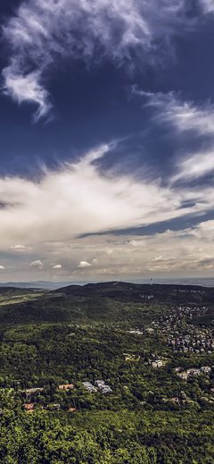 Top OF The World Green Mountain City Nature Sunny