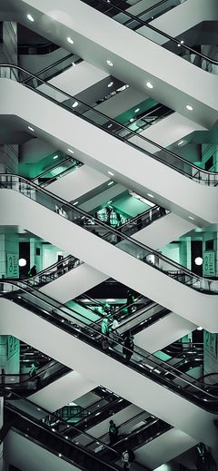 City Building Cross Pattern Nature Green