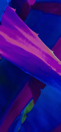 Leaf Color Blue Pueple Neon Nature Pattern Background
