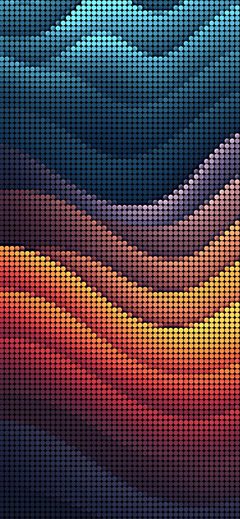 Pattern Background Gradient Dots Wavy Abstract Retro Colorful
